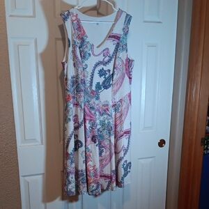 Sandra Darren Multicolor Paisley Dress